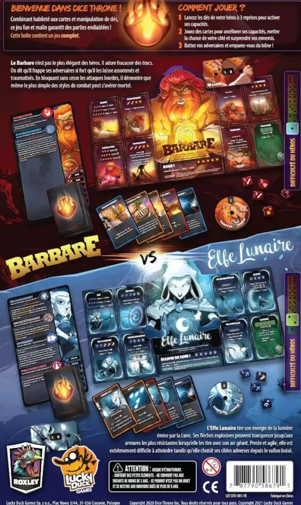 Barbare Vs Elfe Lunaire - Dice Throne S1 C1