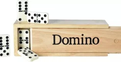 Dominos Double 6 avec pivots - Boîte bois