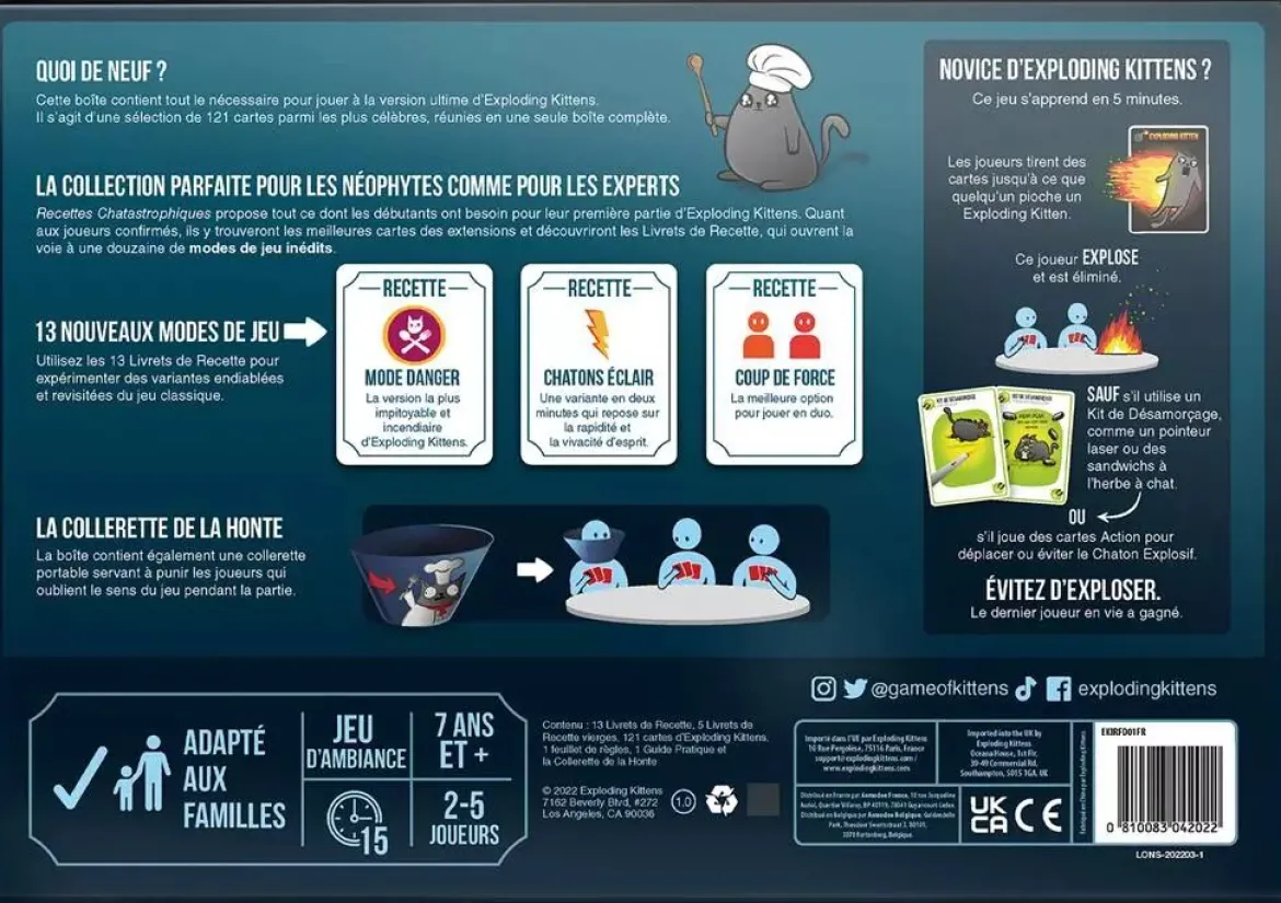 Exploding Kittens : Recettes Chatastrophiques