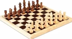 Jeu d'Échecs en bois 30x30Cm