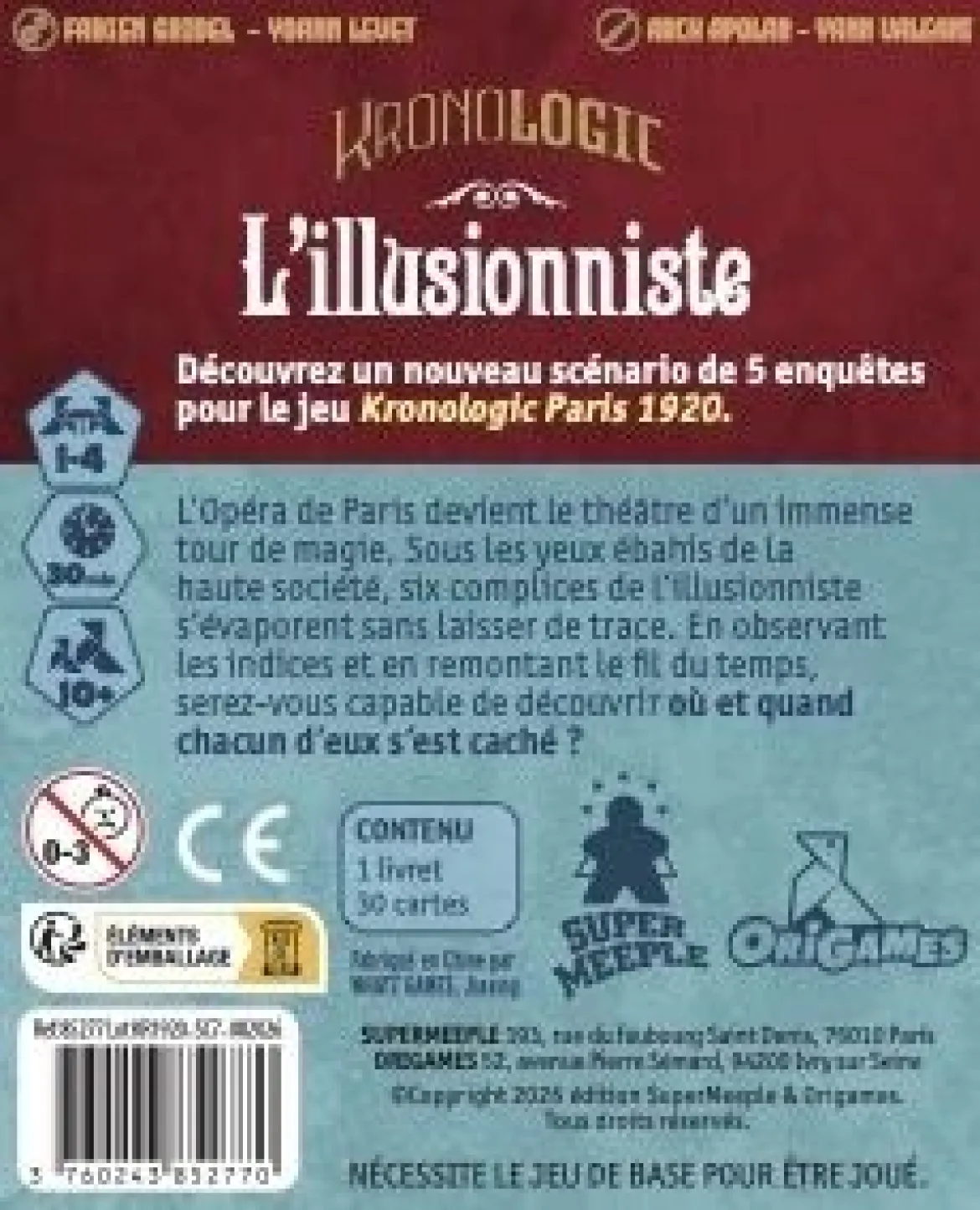 L'illusionniste (Ext. Kronologic - Paris 1920)