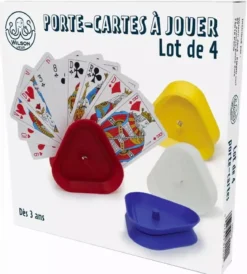 Lot de 4 porte-cartes pour cartes à jouer