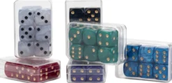 Lot de 6 x 6 Dés Colorés (16mm)