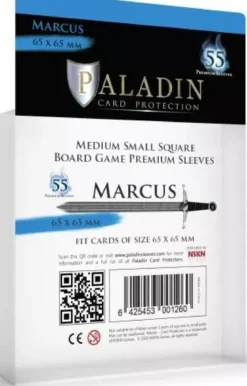 Marcus 65x65mm - Lot de 55 Protège-Cartes - Paladin