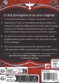 Miguel de la Cruz - Deck Investigateur (Horreur à Arkham JCE)