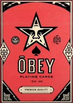 Obey Rouge - Jeu de 54 Cartes - Theory11