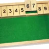Shut The Box 9 en bois avec 2 dés