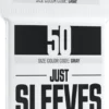 64x90mm - 50 JUST SLEEVES DOS NOIR - STANDARD CARD GAME BLACK