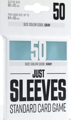 64x90mm - 50 JUST SLEEVES - STANDARD CARD GAME CLEAR - Gamegenic