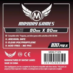 80x80mm - Lot de 100 protège-cartes Carrés - Mayday Games