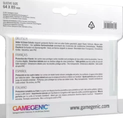 64x89mm - Lot de 100 protège-cartes Closable Inner Sleeves - Gamegenic