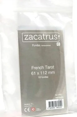 61x112mm - Lot de 55 protège-cartes French Tarot - Zacatrus