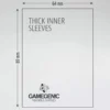 64x89mm - Lot de 50 protège-cartes Inner Extra Thick - Gamegenic
