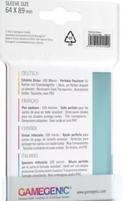 64x89mm - Lot de 50 protège-cartes Inner Extra Thick - Gamegenic