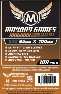 65x100mm - Lot de 100 protège-cartes Magnum - Mayday Games