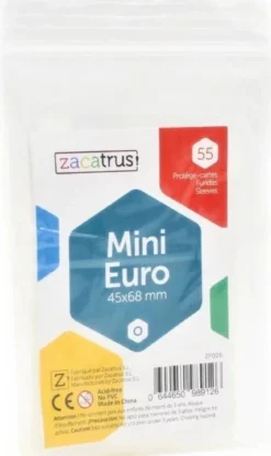 45x68mm - Lot de 55 protège-cartes Mini Euro - Zacatrus