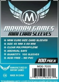 45x68mm - Lot de 100 protège-cartes Mini Euro - Mayday Games
