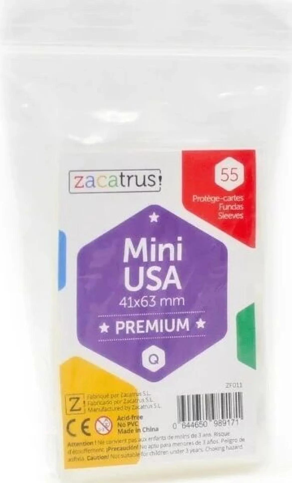 41x63mm - Lot de 55 protège-cartes Mini USA Premium - Zacatrus