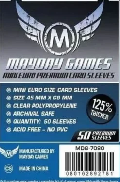 45x68mm - Lot de 50 protège-cartes Premium Mini Euro - Mayday Games