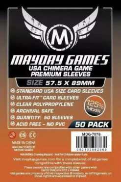 57.5x89mm - Lot de 50 protège-cartes Premium USA Chimera - Mayday Games
