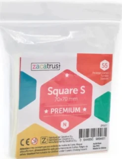 70x70mm - Lot de 55 protège-cartes Square S Premium - Zacatrus