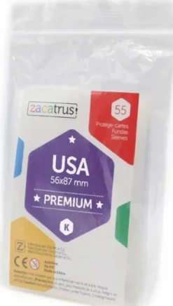 56x87mm - Lot de 55 protège-cartes USA Premium - Zacatrus