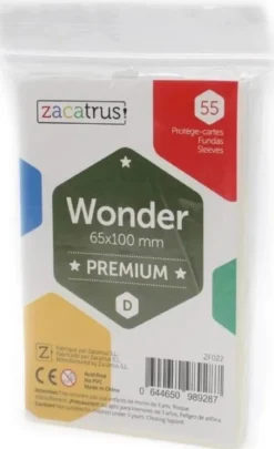 65x100mm - Lot de 55 protège-cartes Wonder Premium - Zacatrus