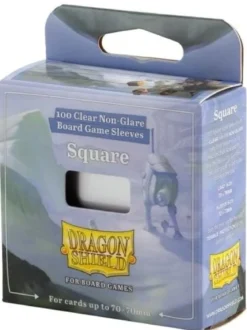 70x70mm - 100 Protège-cartes Carré Clear/Non-Glare - Dragon Shield