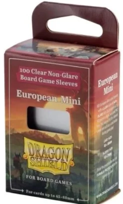 45x68mm - 100 Protège-cartes Small Mini-Euro Clear/Non-Glare - Dragon Shield
