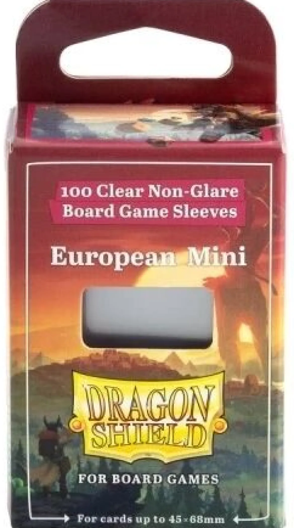 45x68mm - 100 Protège-cartes Small Mini-Euro Clear/Non-Glare - Dragon Shield