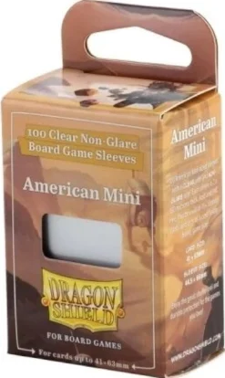 41x63mm - 100 Protège-cartes Small - Mini USA Clear/Non-Glare - Dragon Shield