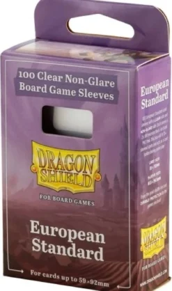 59x92mm - 100 Protège-cartes Standard Euro Clear/Non-Glare - Dragon Shield